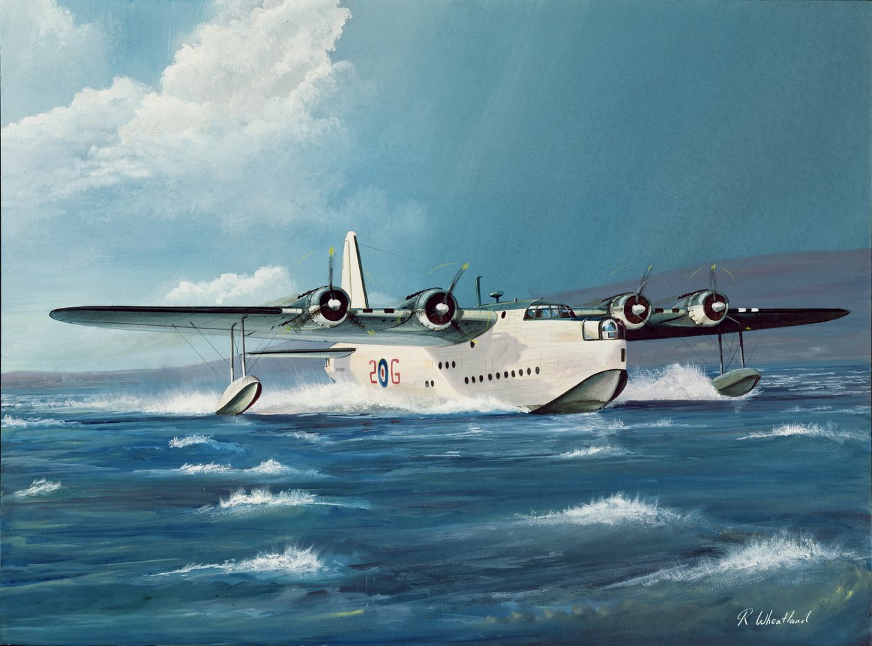 Short Sunderland, 1999 (wc e guache a bordo) de Richard Wheatland