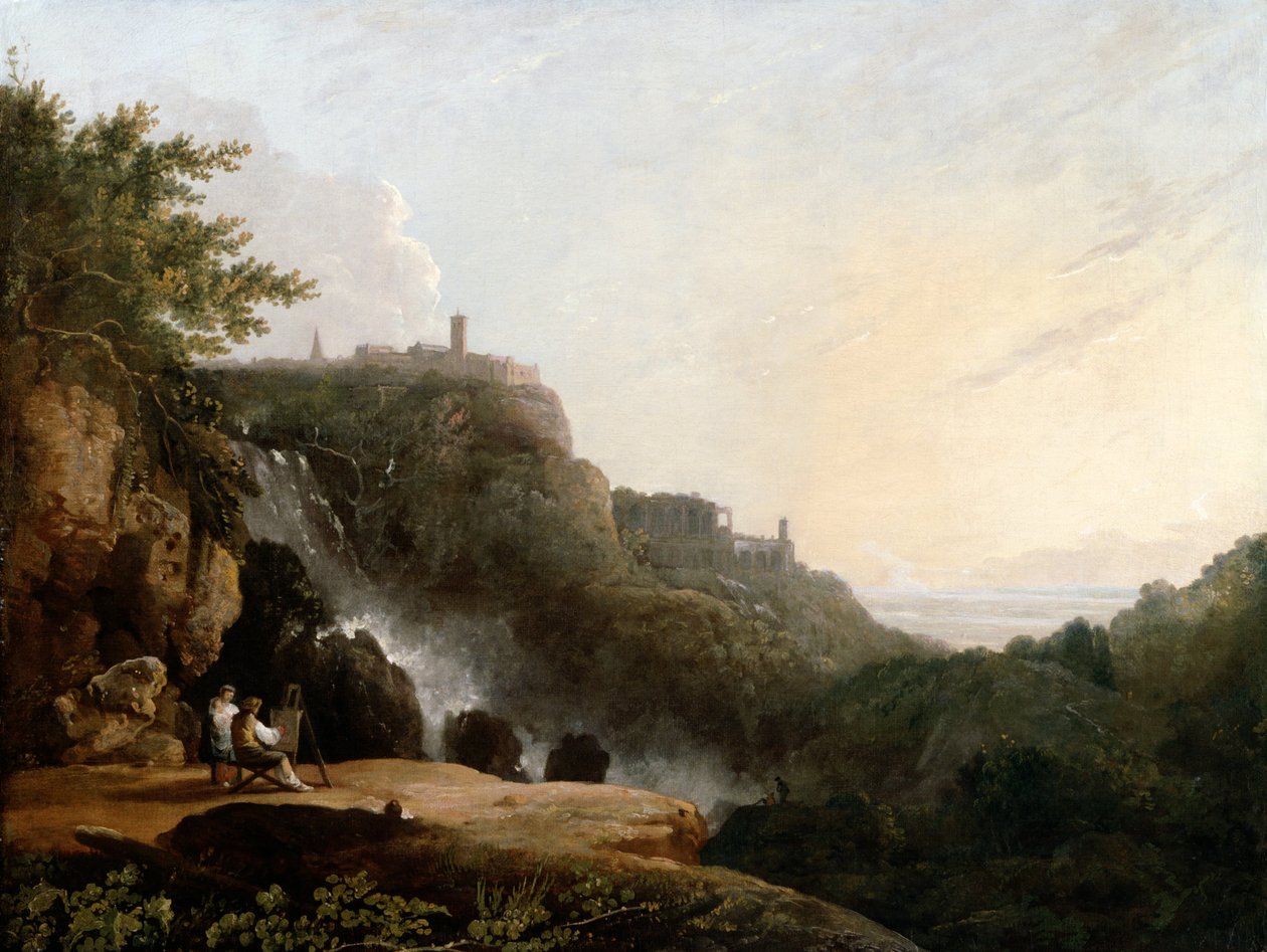 Vista de Tivoli- a Cascatelle e a Villa de Maecenas de Richard Wilson