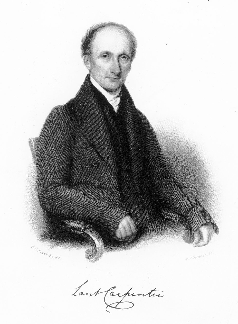 Lant Carpenter, ministro unitarista, 1837 (stipple e line engraving) de Richard Woodman