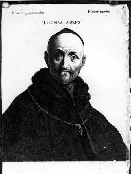 Retrato de Thomas More (1478-1535) gravado por Peter Stent (fl.1642-65) de Richard Gaywood