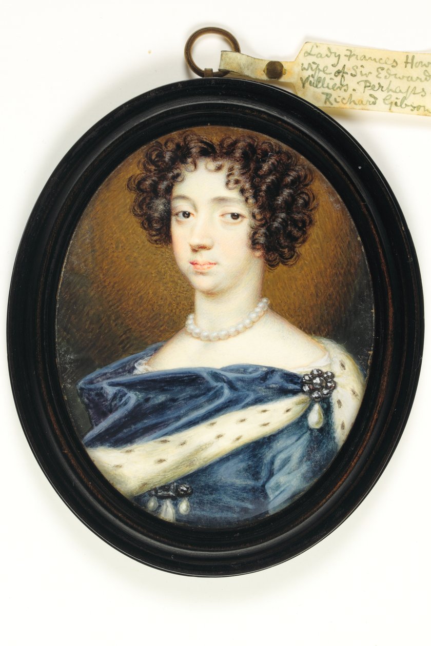 Lady Frances Howard (aguarela em marfim) de Richard  Gibson