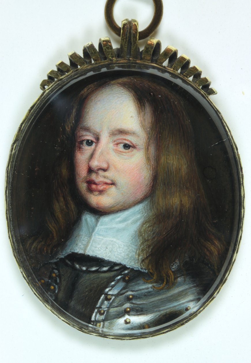 O Hon William Pierrepont (aguarela em marfim) de Richard  Gibson