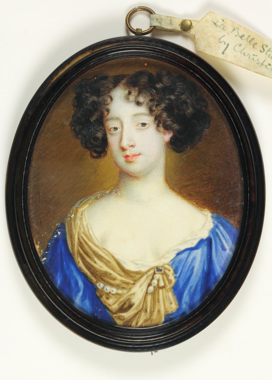 Frances Teresa Stuart, Duquesa de Lennox e Richmond (aguarela em velino) de Richard  Gibson
