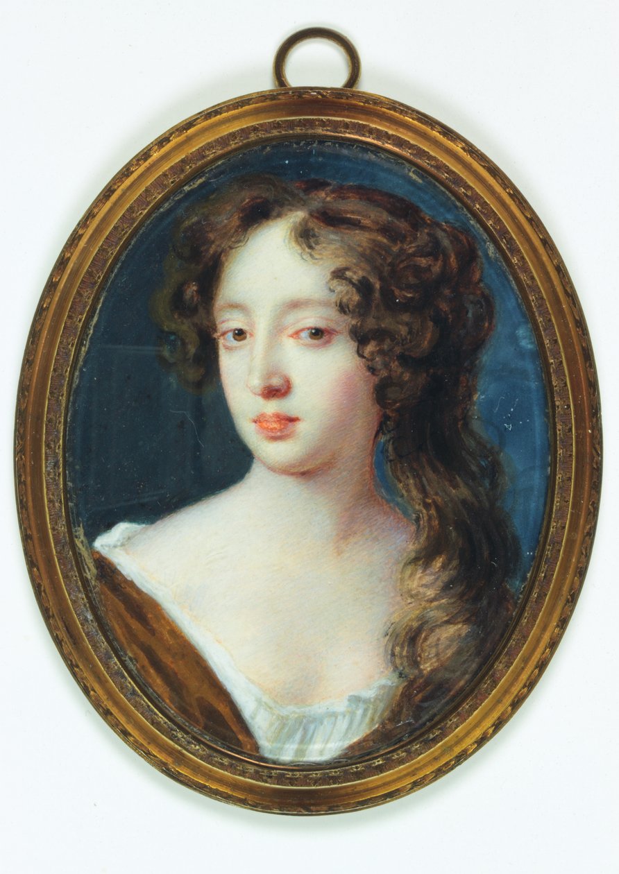 Lady Elizabeth Percy, Condessa de Ogle (aguarela em marfim) de Richard  Gibson