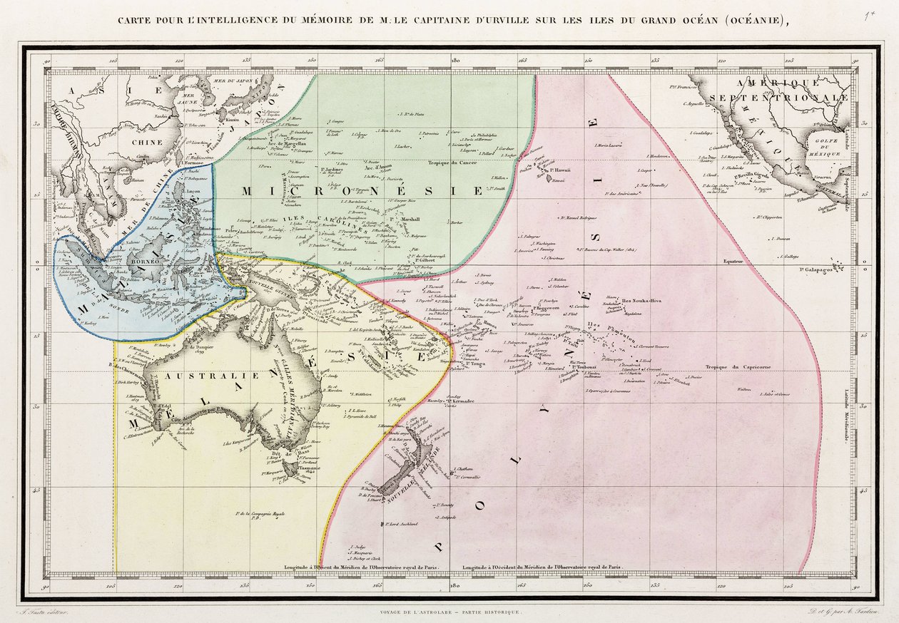 Mapa do Oceano Pacífico de John Pardon