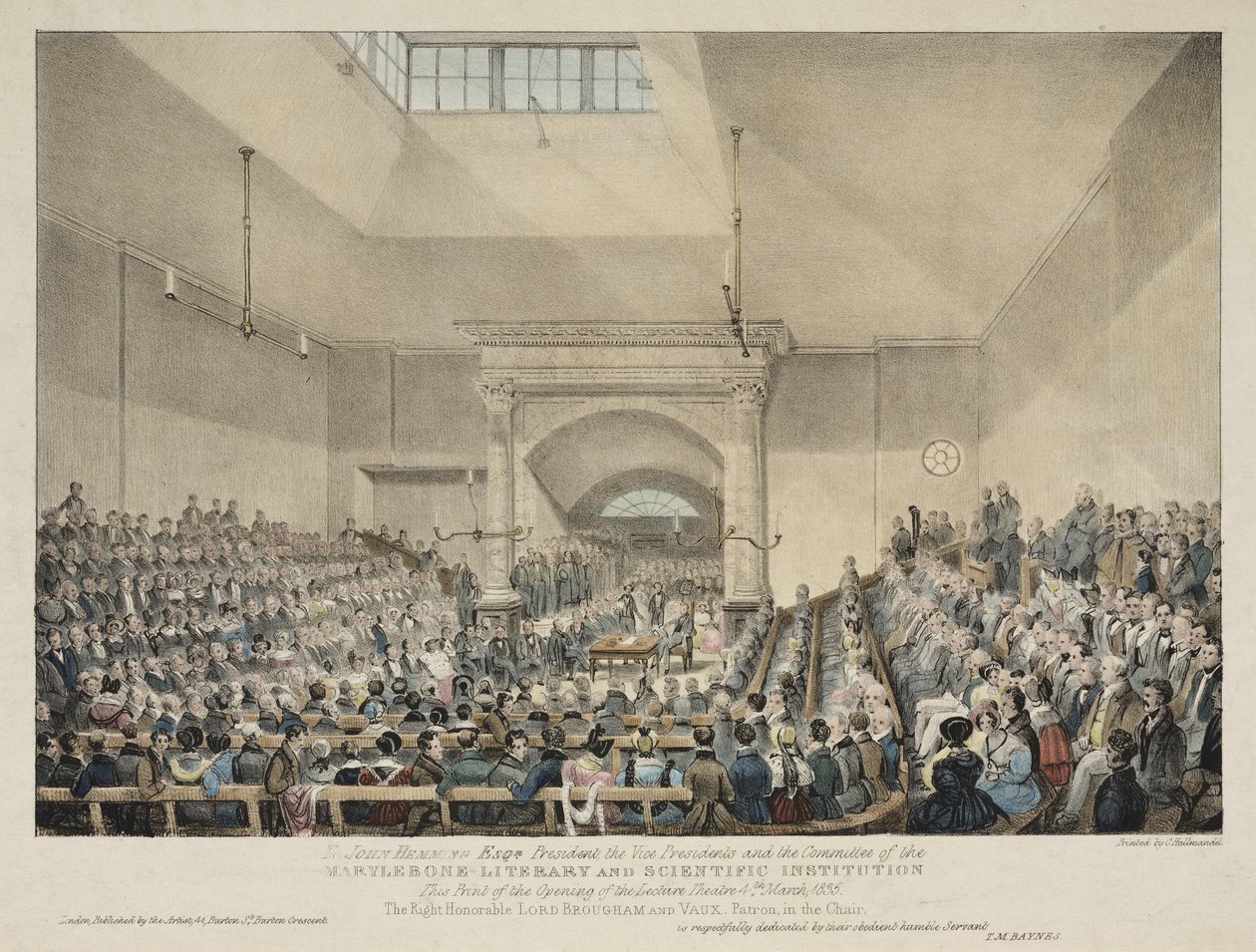 Abertura do Teatro de Palestra em Marylebone, Londres de John Pardon