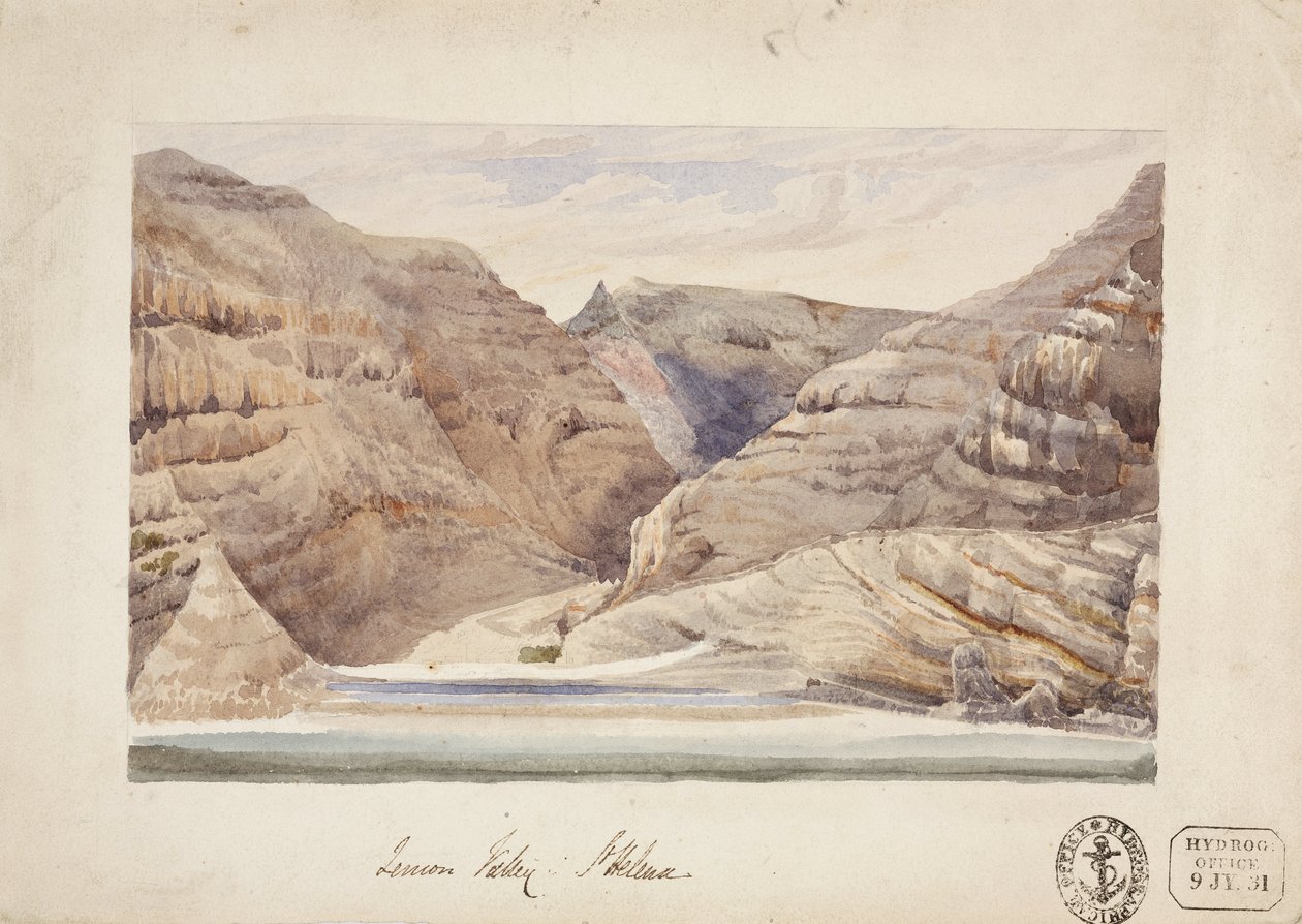 Formações rochosas em Lemon Valley, St Helena, Atlântico Sul de John Pardon