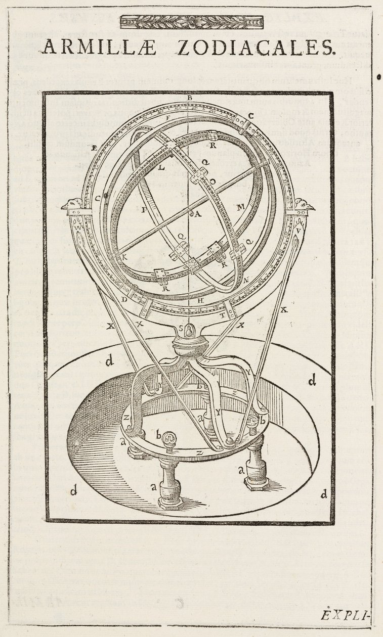 A esfera armilar zodiacal de Tycho Brahe, antes de 1570 de John Pardon