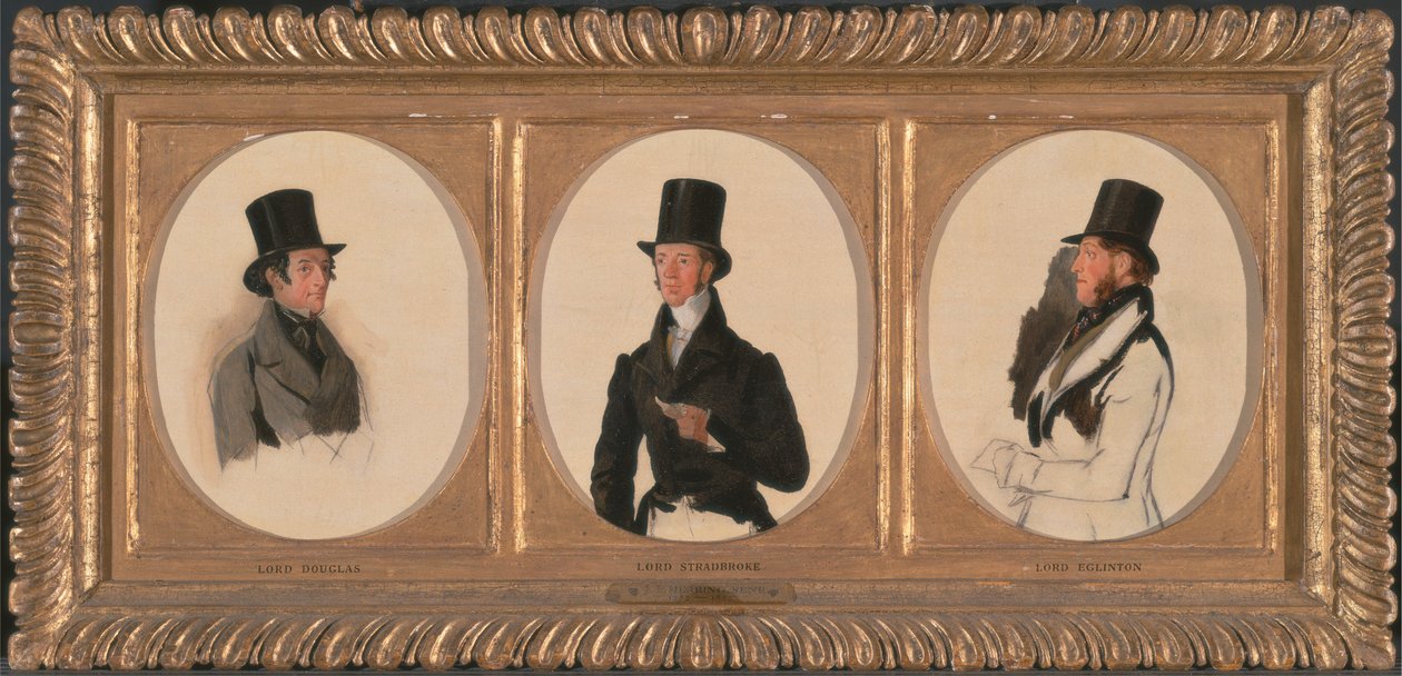 Estudos para os Retratos de Lord Eglinton, Lord Douglas e Lord Stradbroke em 