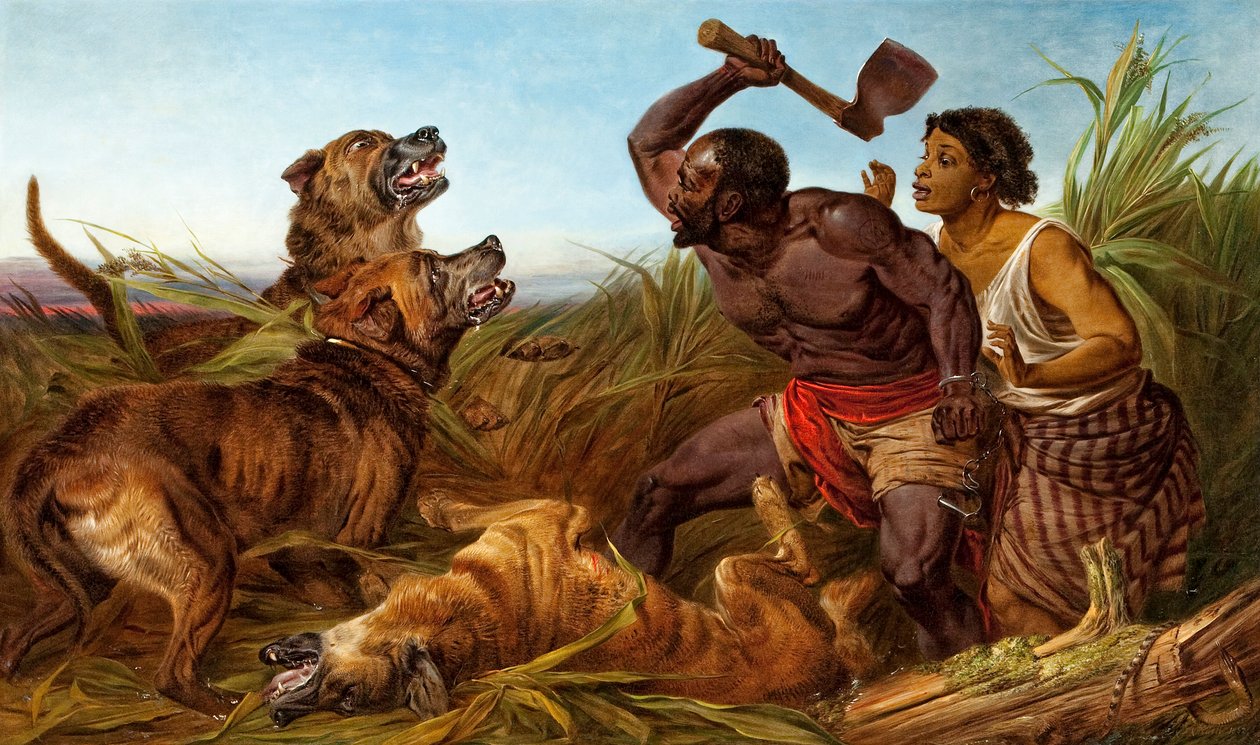 Os escravos caçados, 1862. de Richard Ansdell
