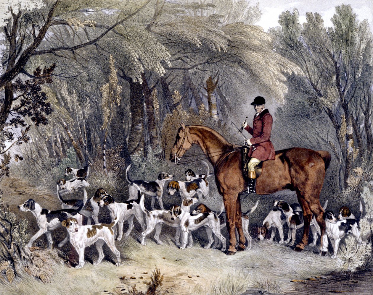 W. Head, Huntsman to the Donnington Hounds, gravado por J.W. Giles (1801-70) 1837 (cor litho) de Richard Barrett (after) Davis