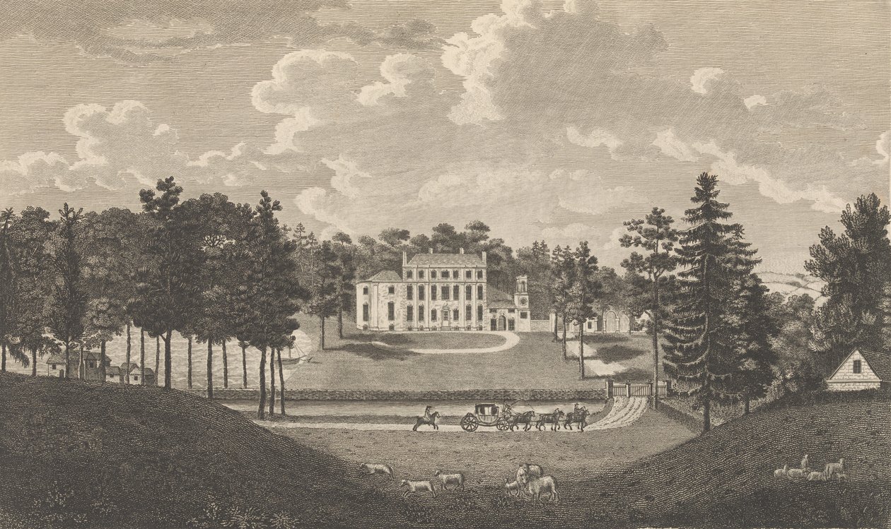 Bradborne, perto de Sevenoke, no condado de Kent, de Edward Hasted, The History and..., 1777-90. de Richard Bernard Godfrey