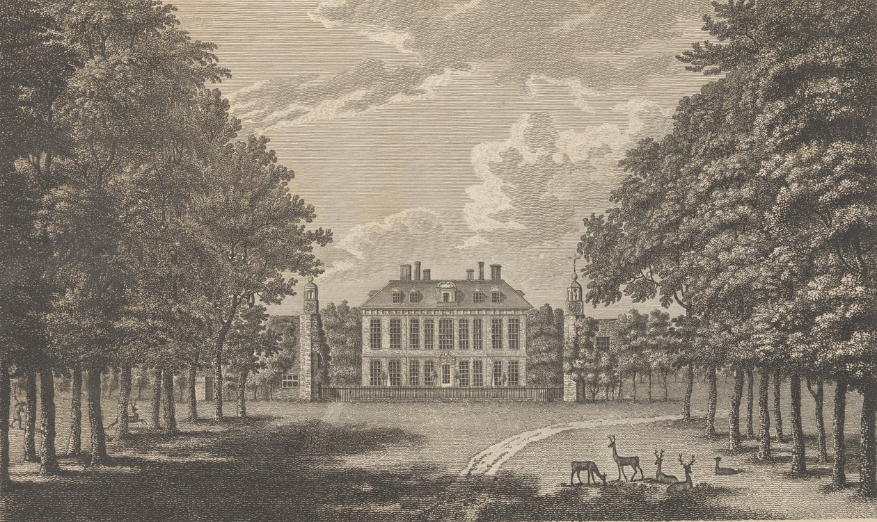 Langley Park, perto de Beckenham em Kent, de Edward Hasted, The History and Topographic ..., 1776. de Richard Bernard Godfrey