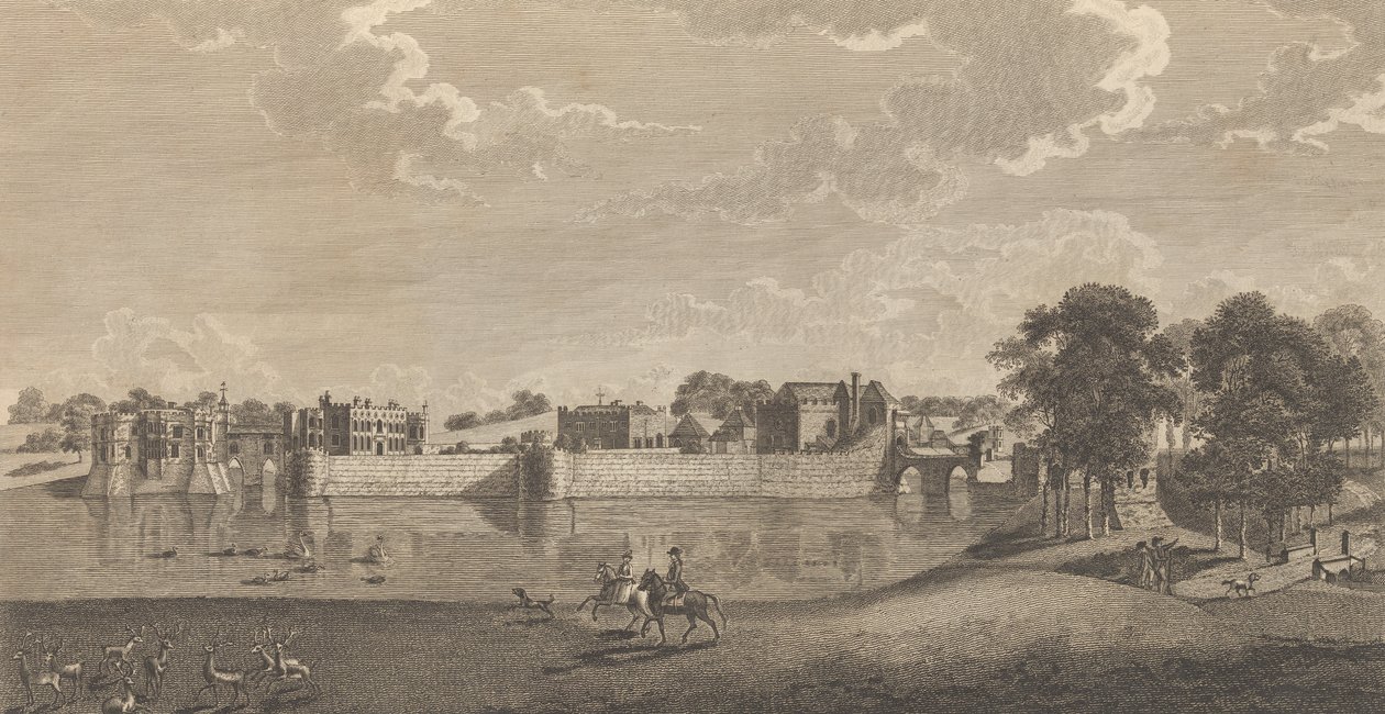 Castelo de Leeds, no Condado de Kent, de Edward Hasted, The History and..., 1777-90. de Richard Bernard Godfrey