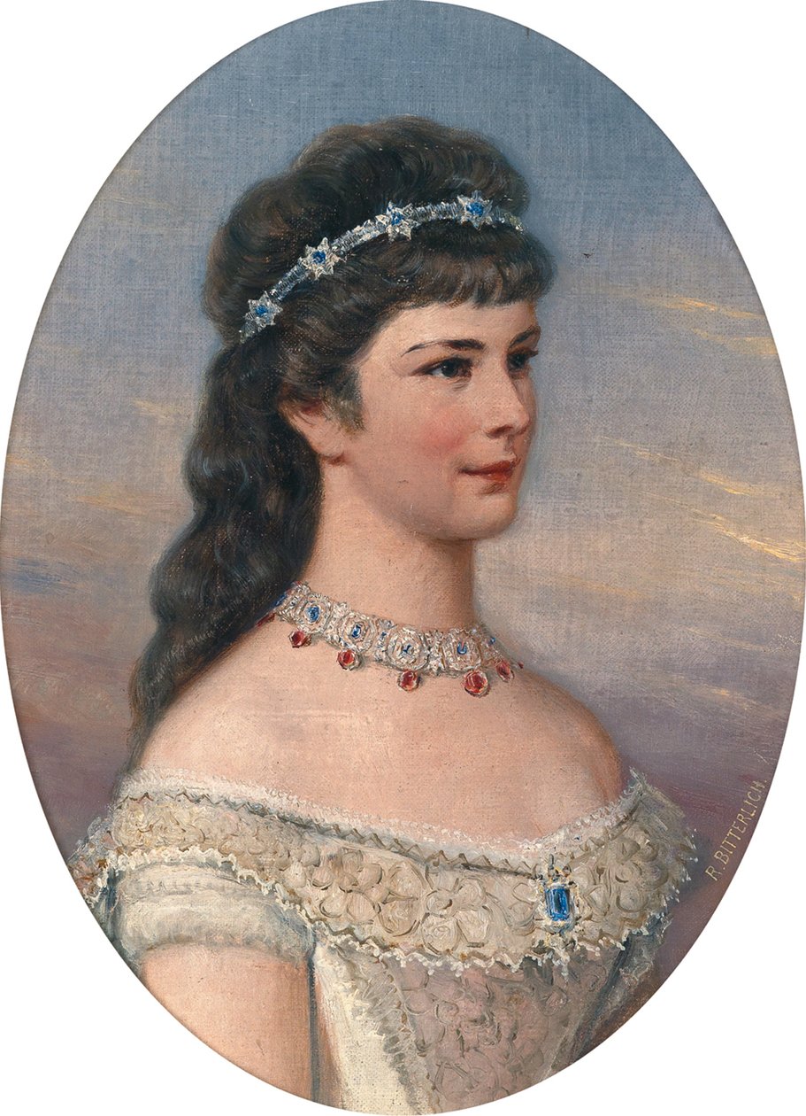 Retrato de Isabel da Baviera com Diadema de Richard Bitterlich