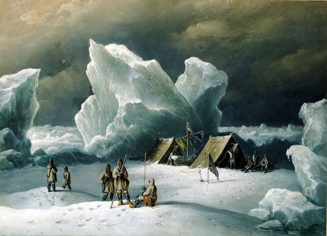 O acampamento mais a norte do Capitão Markham de Richard Bridges Beechey