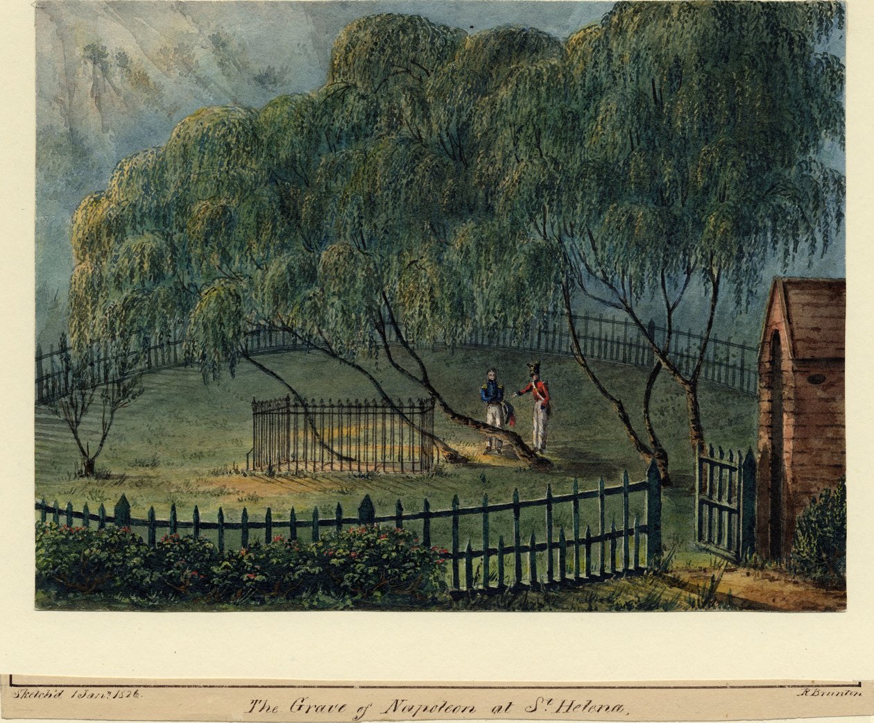 Enterro de Napoleão em St. Helena, c. 1826 de Richard Brunton Lieutenant Colonel
