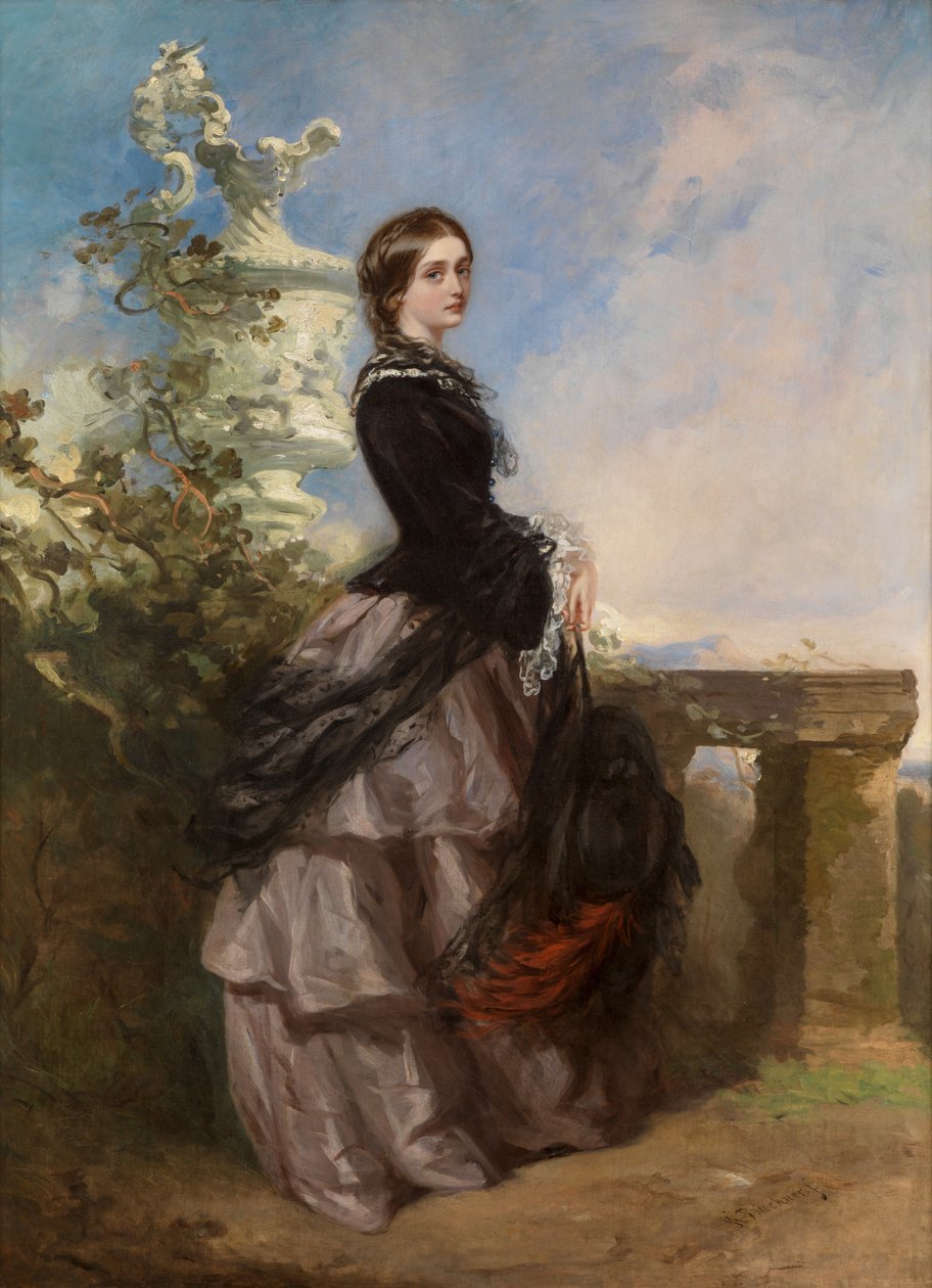 Retrato de Agnes Wilson, mais tarde Lady Aubrey-Fletcher (óleo sobre tela) de Richard Buckner