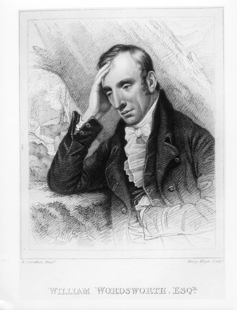 Retrato de William Wordsworth (1770-1850) gravado por Henry Meyer (1782-1847) de Richard Carruthers