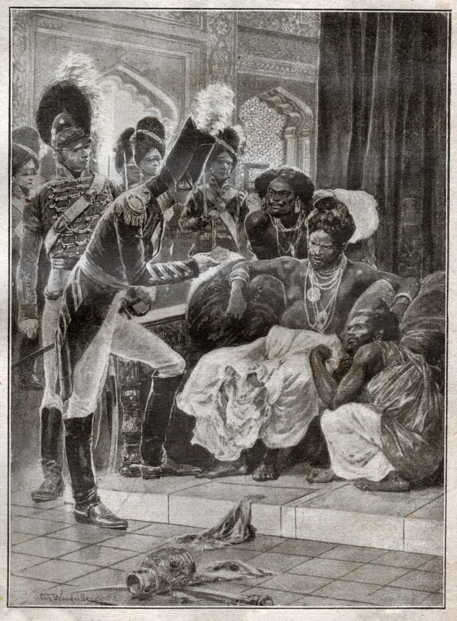 Sri Vikrama Rajasinha, rei de Kandy (Sri Lanka) demitido pelos ingleses em 1815. 1924 (Ilustração) de Richard Caton (after) Woodville