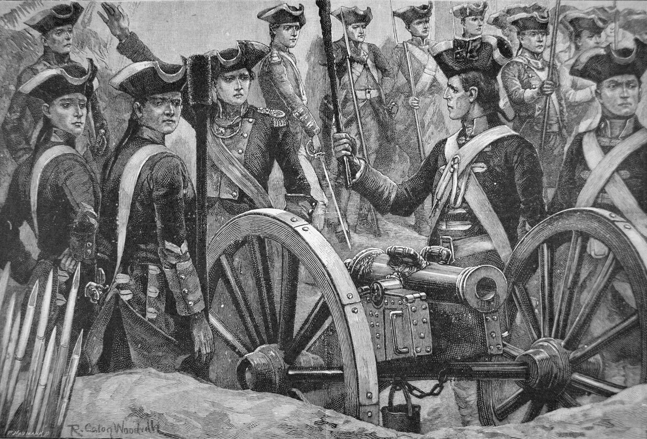 Os Homens que serviram sob o Clive (litho) de Richard Caton II (after) Woodville