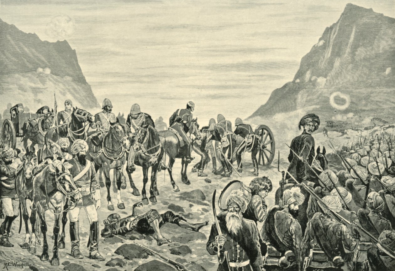 Ataque no vale de Kuram, 1901. de Richard Caton II Woodville