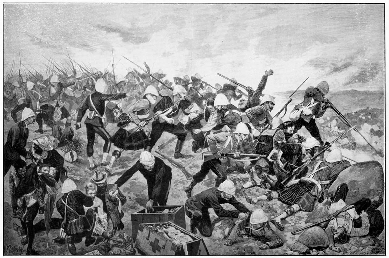 Batalha de Majuba Hill, 1ª Guerra dos Bôeres, 26-27 de fevereiro de 1881 de Richard Caton II Woodville