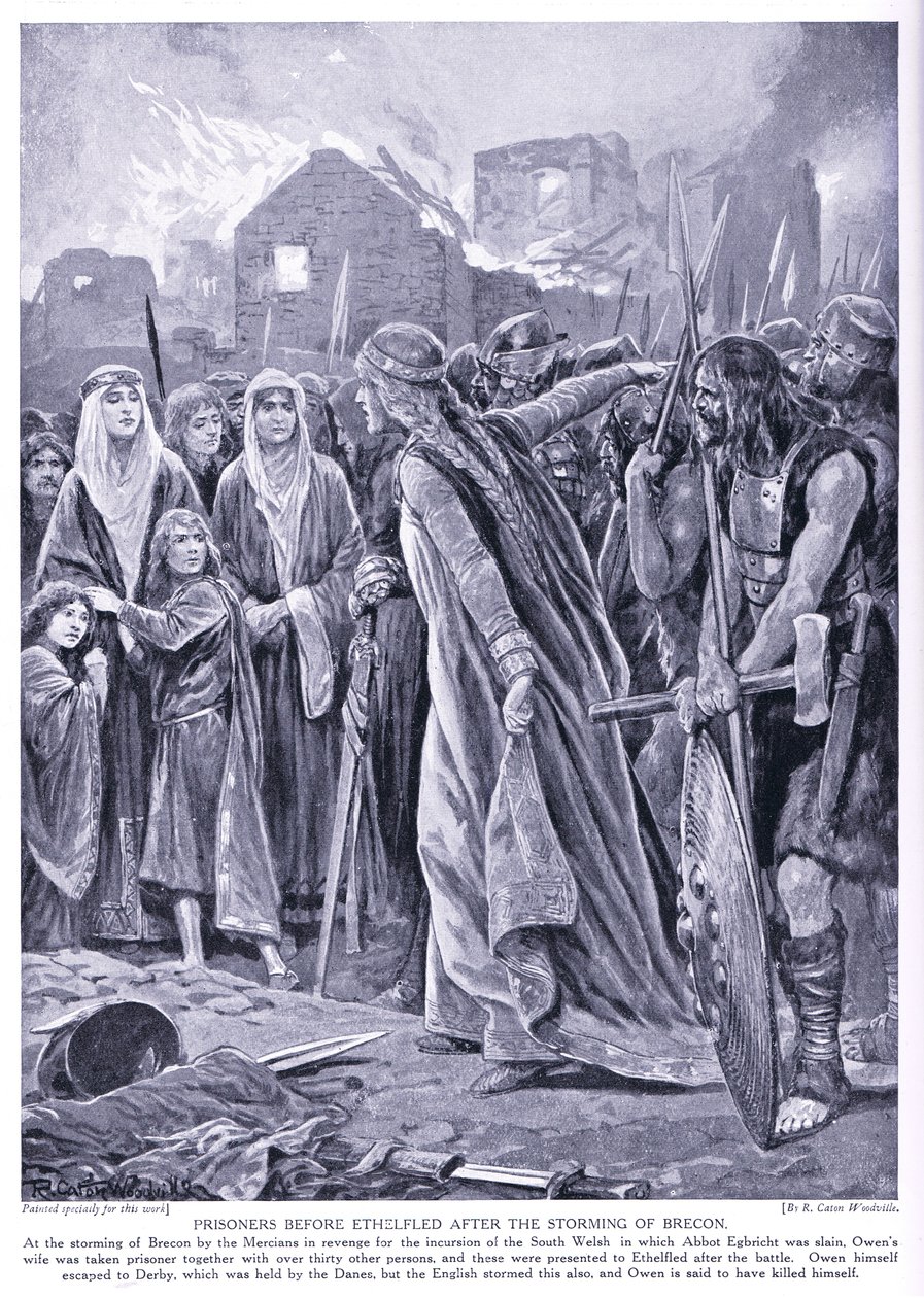 Prisioneiros antes da rainha Ethelred, década de 1920 de Richard Caton Woodville junior
