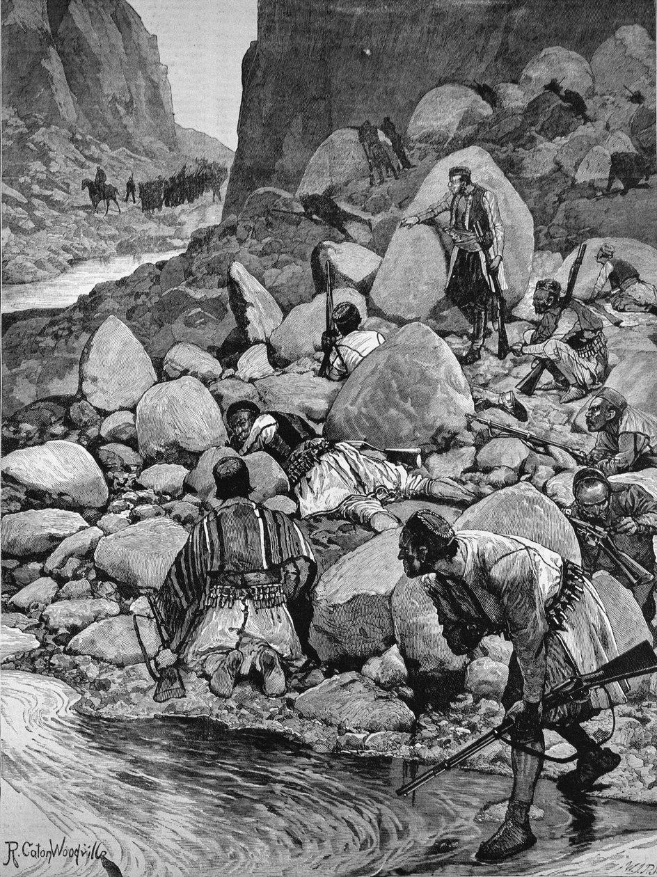 A insurreição na Herzegovina: uma emboscada, de "The Illustrated London News", 1 de abril de 1882 de Richard Caton Woodville junior