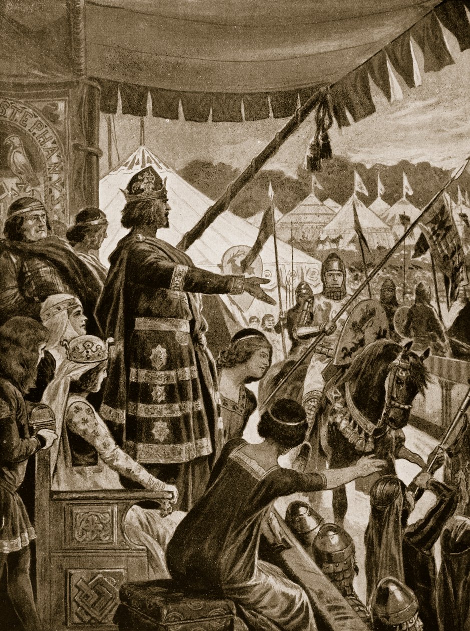 O prêmio da vitória, ilustração de &39;Hutchinson&39;s Story of the British Nation&39;, c.1920 de Richard Caton Woodville junior