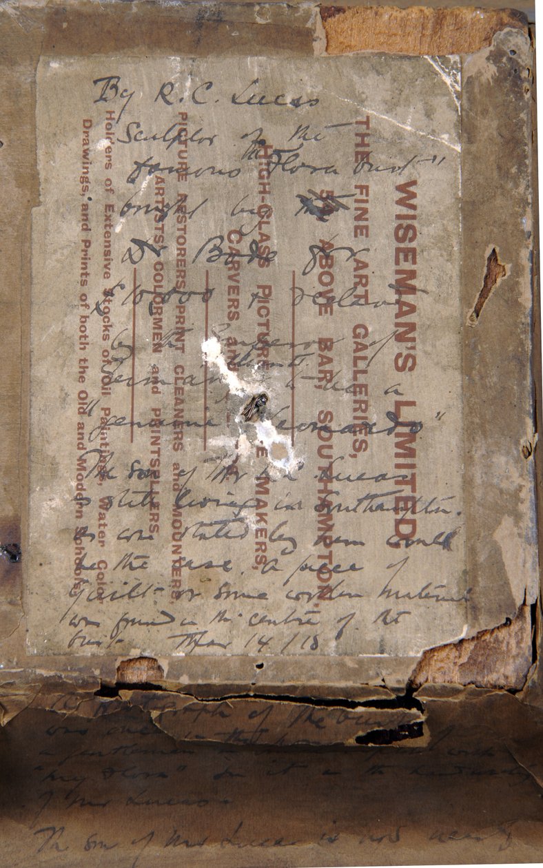 Verso de busto de menina, c.1850 (caneta e tinta e impressão em papel) (ver 876003) de Richard Cockle Lucas