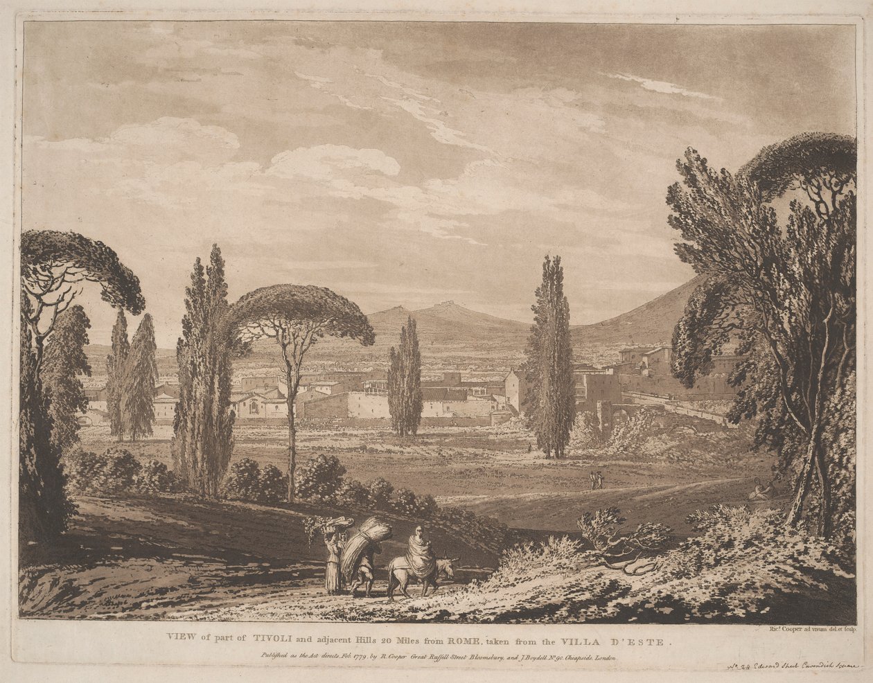 Vista de Parte de Tivoli e Colinas Adjacentes de Richard Cooper the Elder