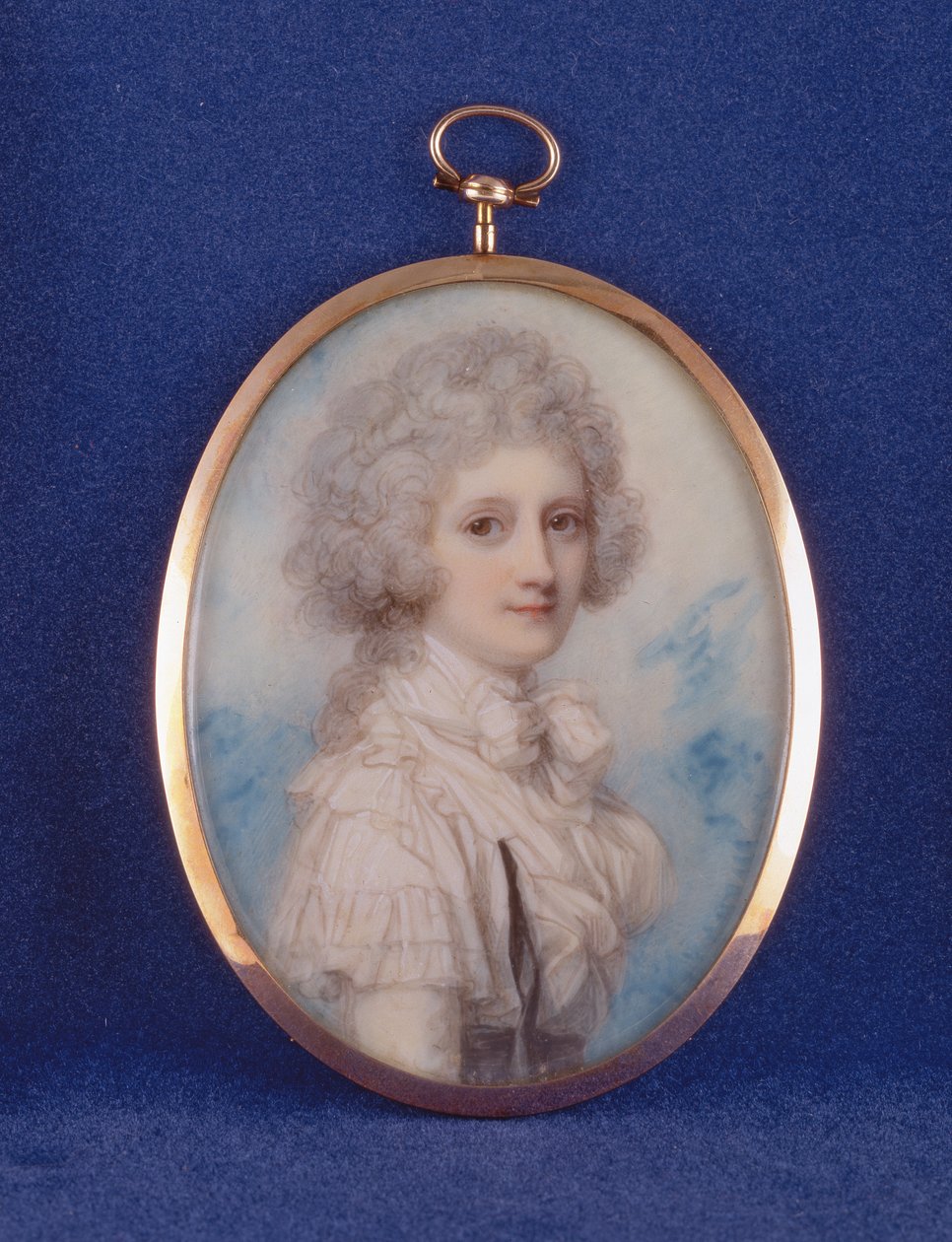 Elizabeth (1750-88) Condessa de Hopetoun, 1789 (banheiro e guache em marfim) de Richard Cosway