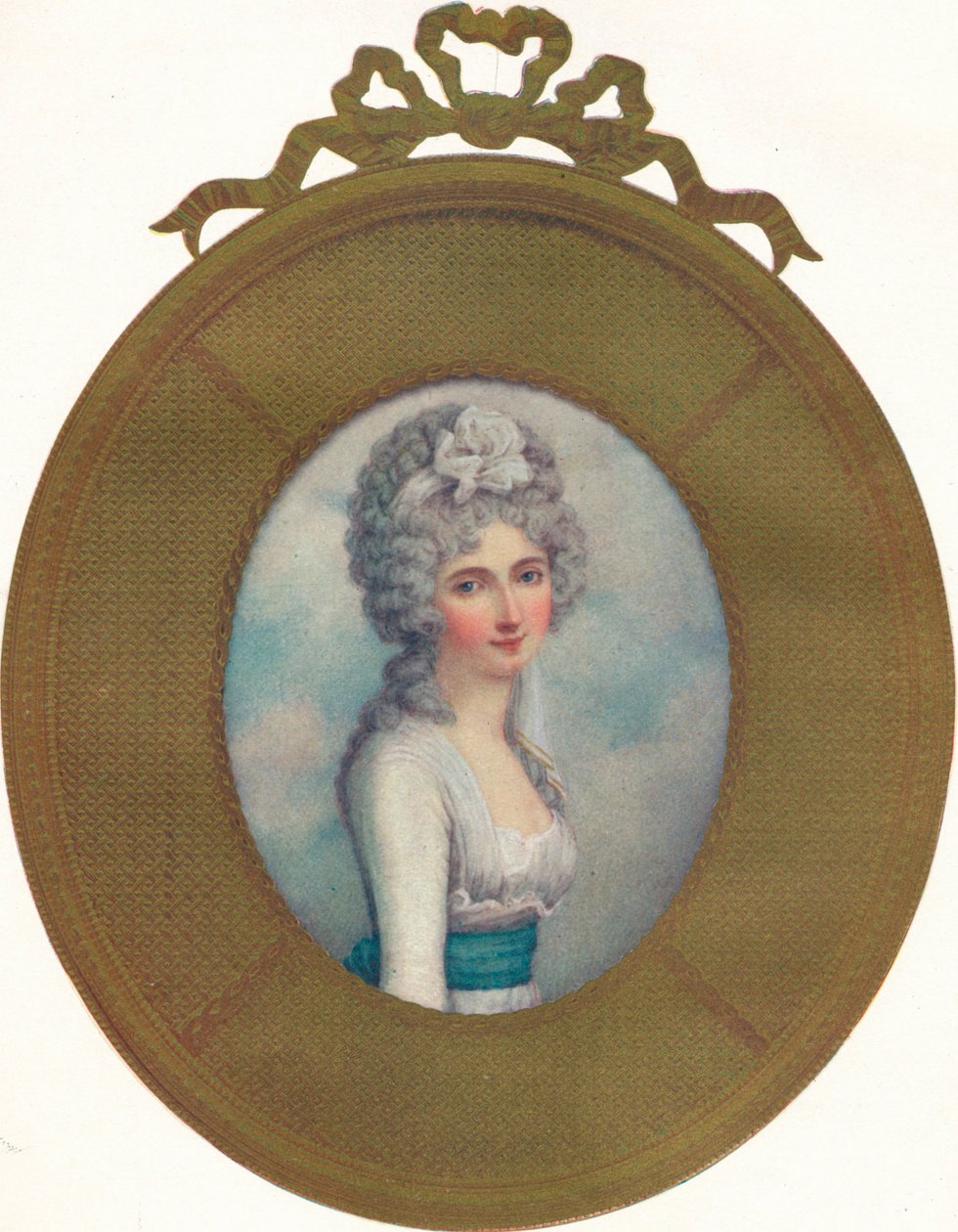 Retrato em miniatura de Katherine, Lady Manners, Later Lady Huntingtower, 1787, 1907 de Richard Cosway