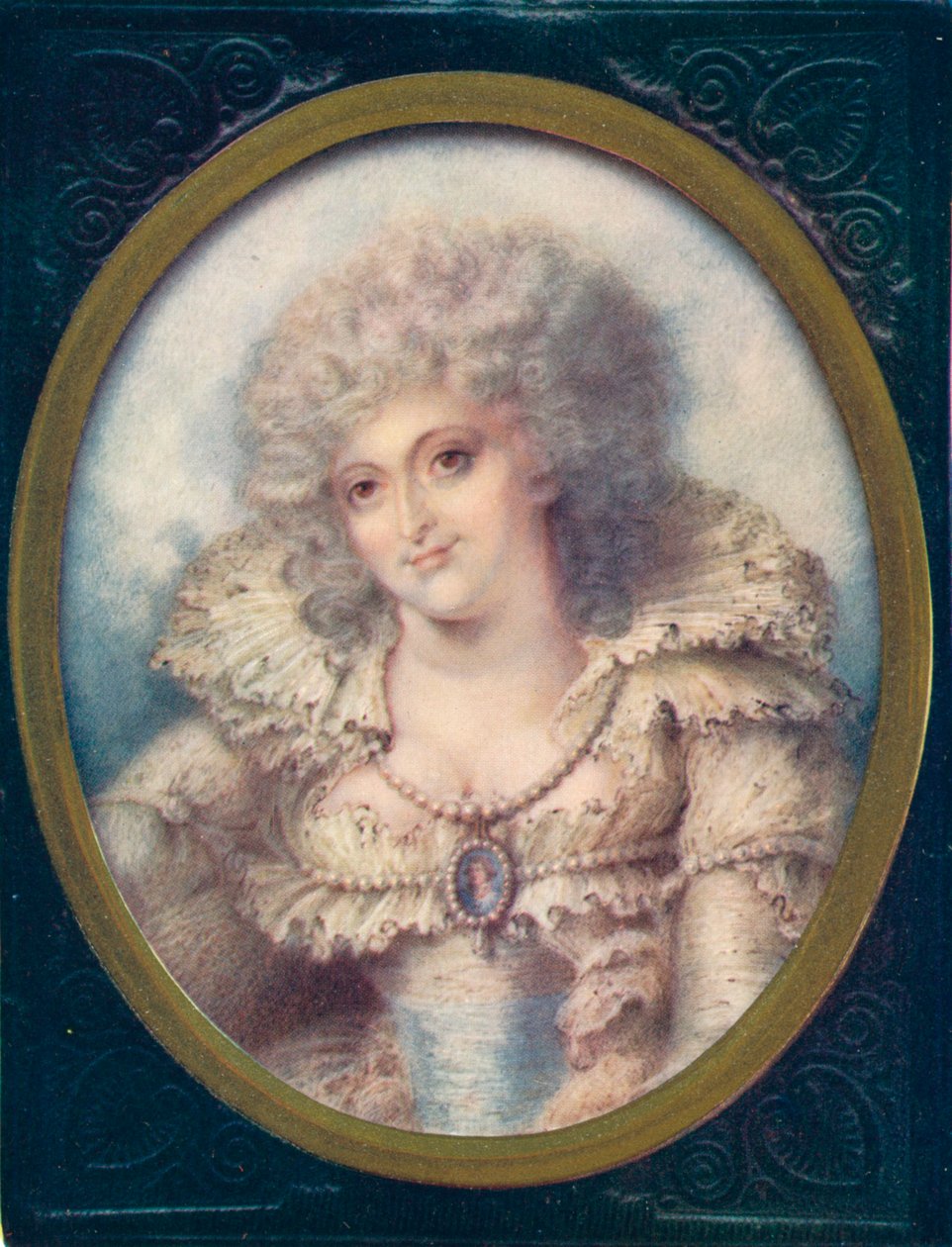 Sra. Fitzherbert, 1907. A companheira de longa data do futuro rei George IV do Reino Unido de Richard Cosway