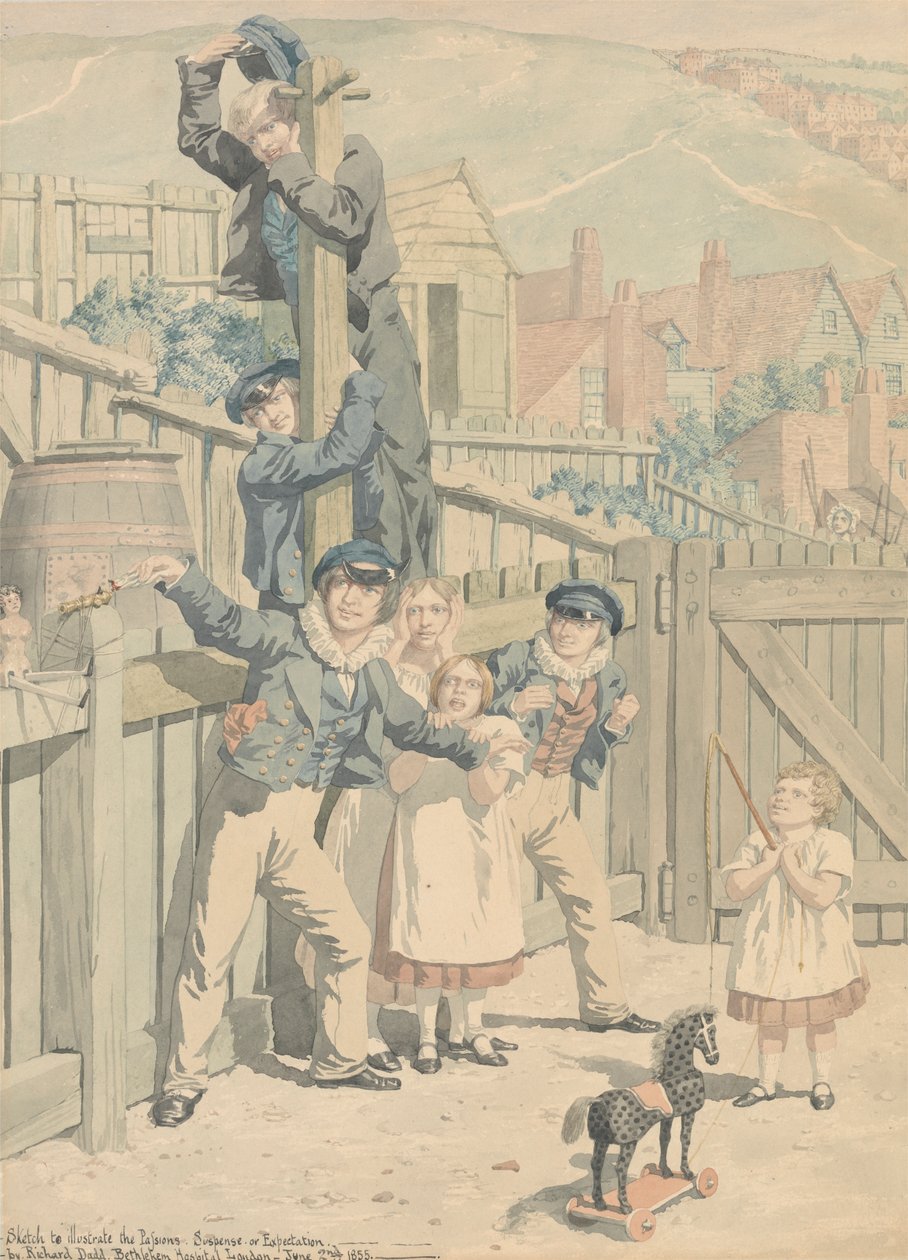 Esboço para Ilustrar as Paixões: Suspense ou Expectativa de Richard Dadd