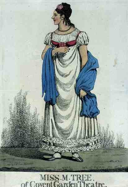 Miss M. Tree of Covent Garden Theatre, pub. por Thomas McLean de Richard Dighton