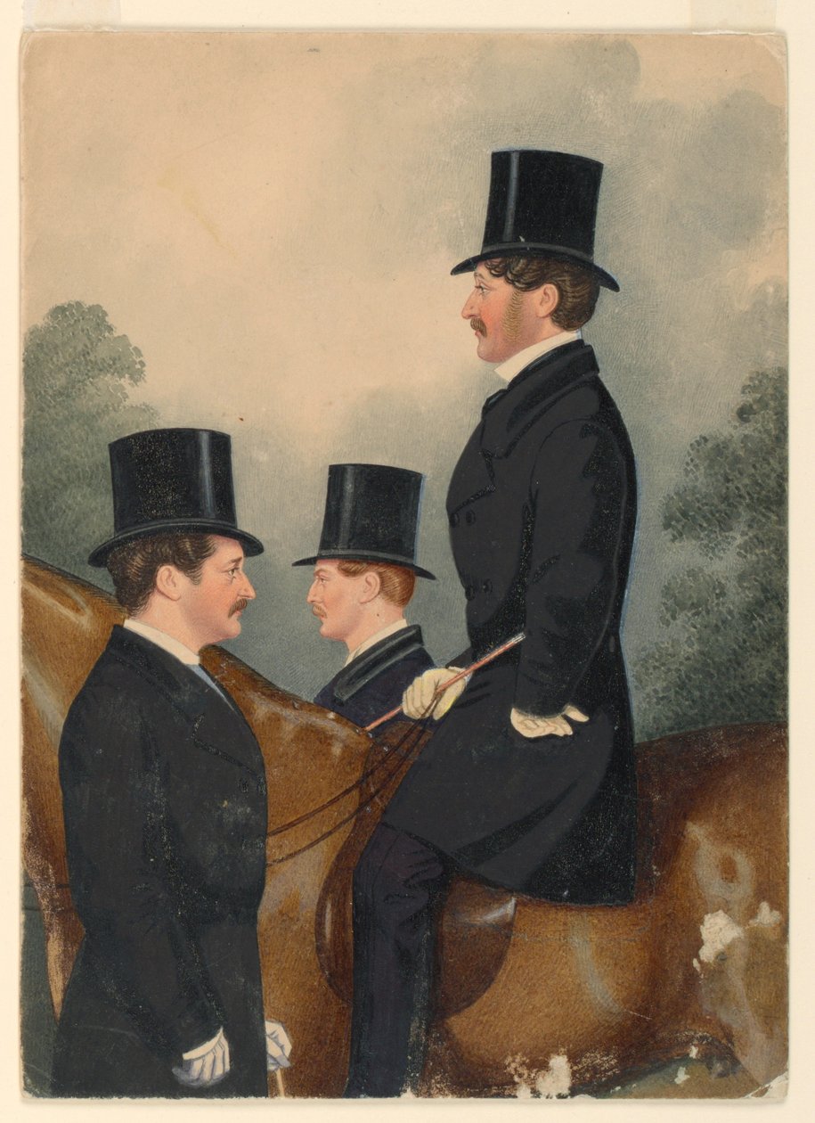 Retrato de Sir George Wombwell e seus irmãos de Richard Dighton