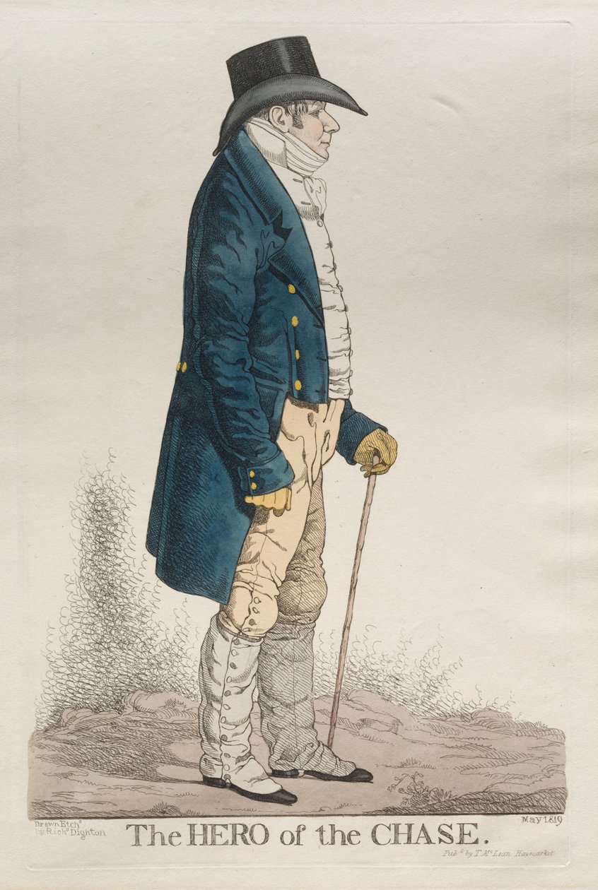 O Herói da Perseguição, 1819. de Richard Dighton