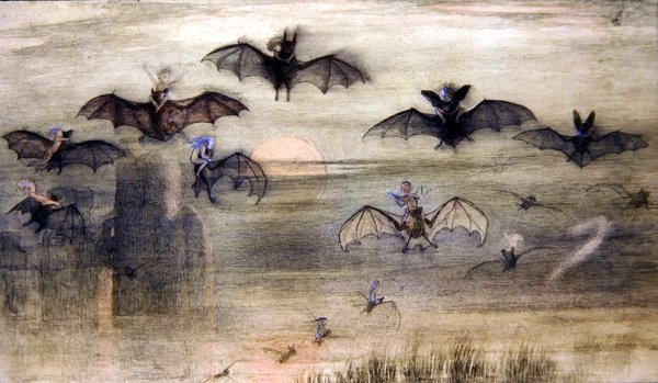 Um voo à noite de morcegos e duendes de Richard Doyle