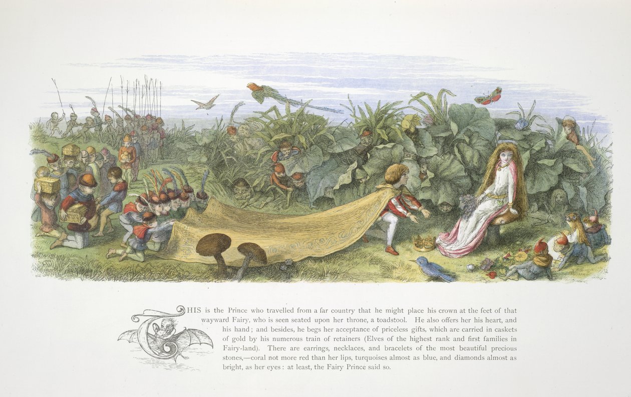 Um príncipe a oferecer presentes de Richard Doyle