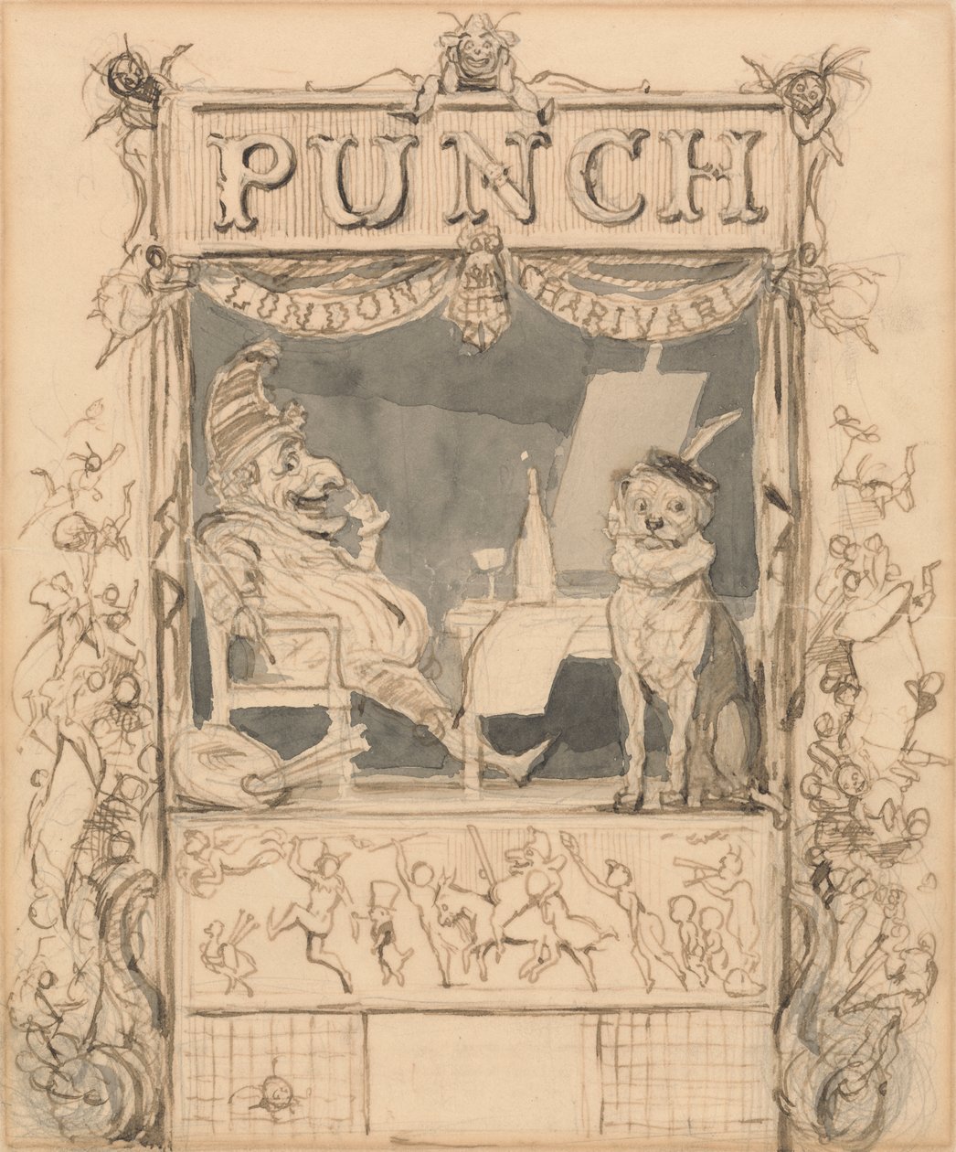 Desenho para a Página de Título do Soco de Richard Doyle
