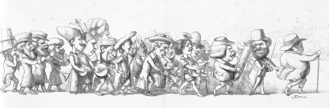 John Bull levando visitantes à Grande Exposição, 1851 de Richard Doyle
