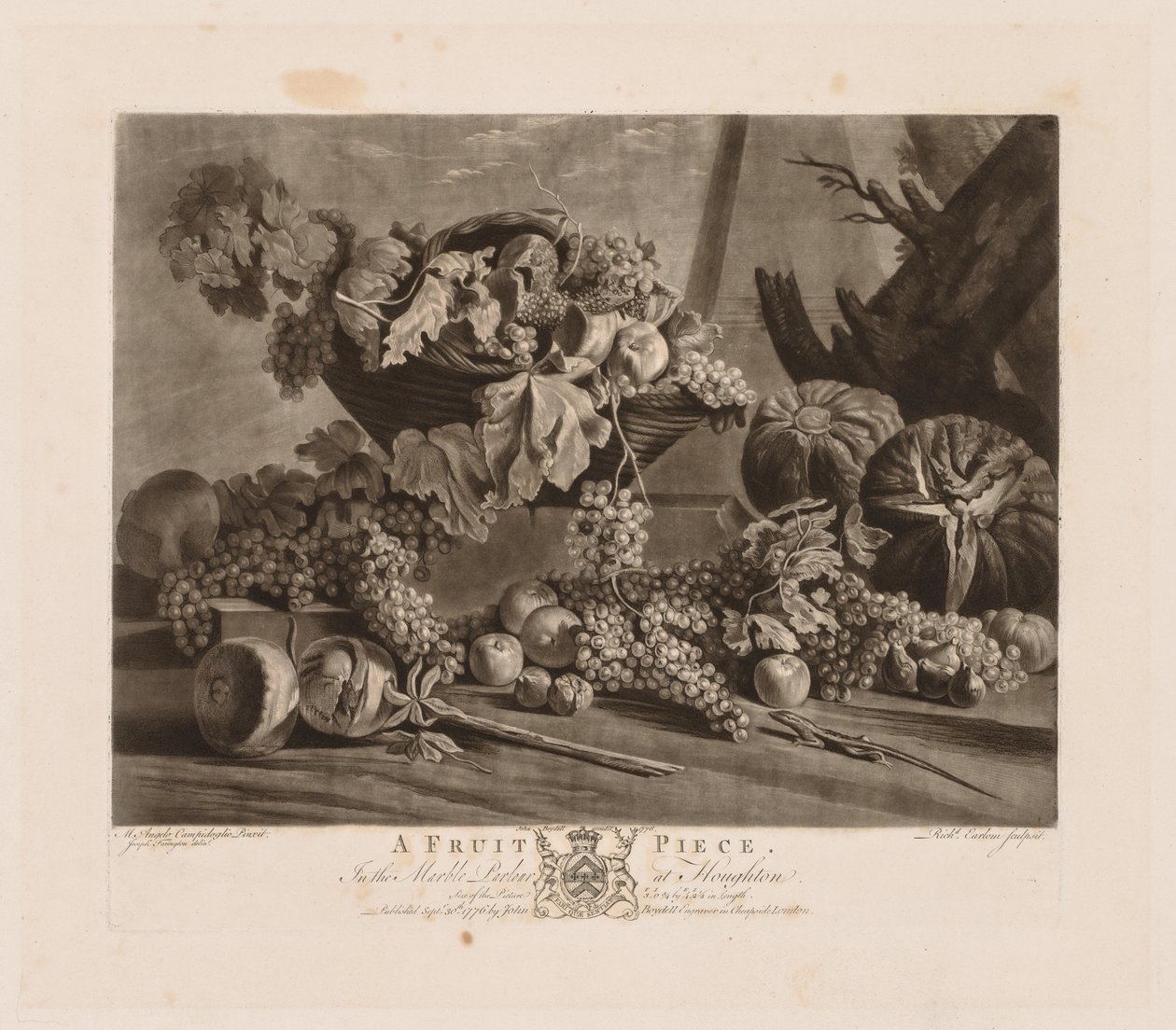 Um Pedaço de Frutas, 1776. de Richard Earlom
