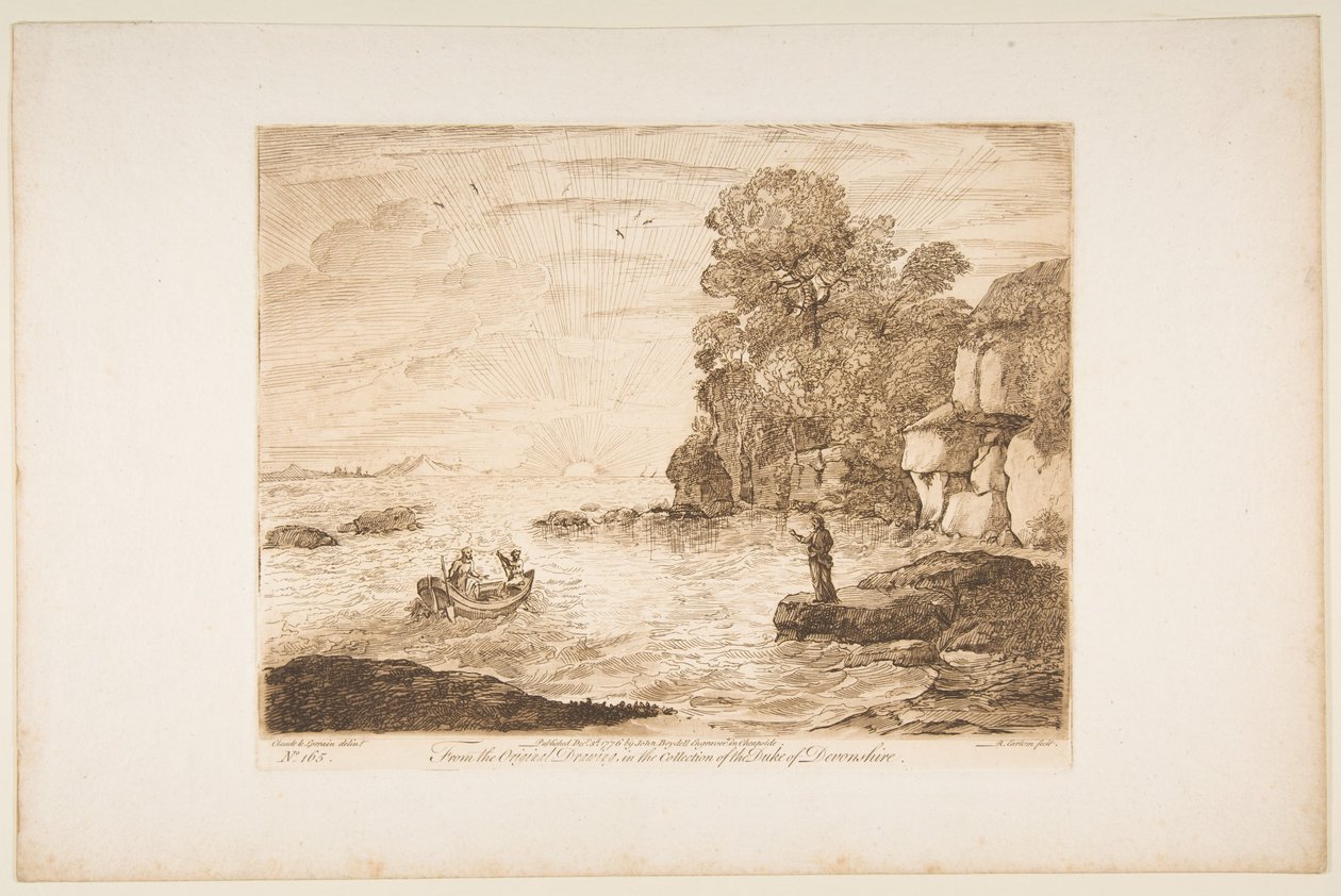 Convocação de Cristo Pedro e André, 1776. de Richard Earlom