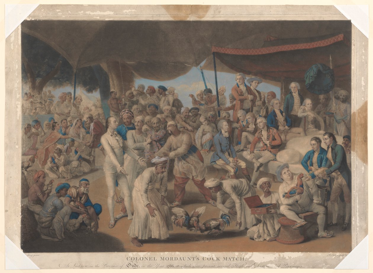 Jogo de Galos do Coronel Mordaunt em Lucknow de Richard Earlom