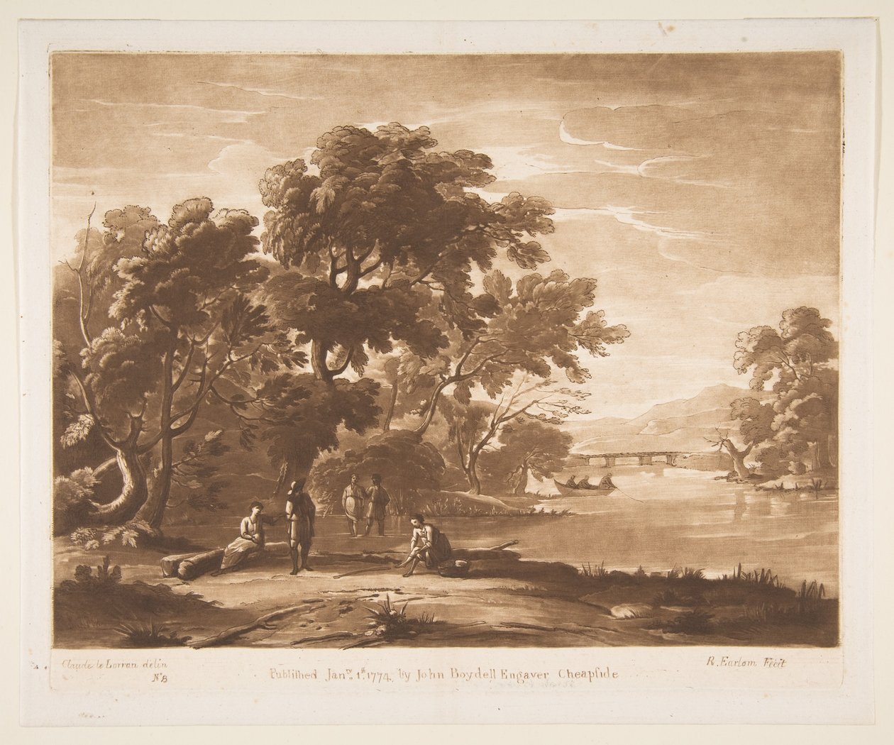 Paisagem com figuras, 1774. de Richard Earlom