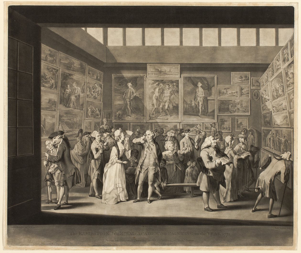 A Exposição da Academia Real de Pintura no Ano de 1771 de Richard Earlom