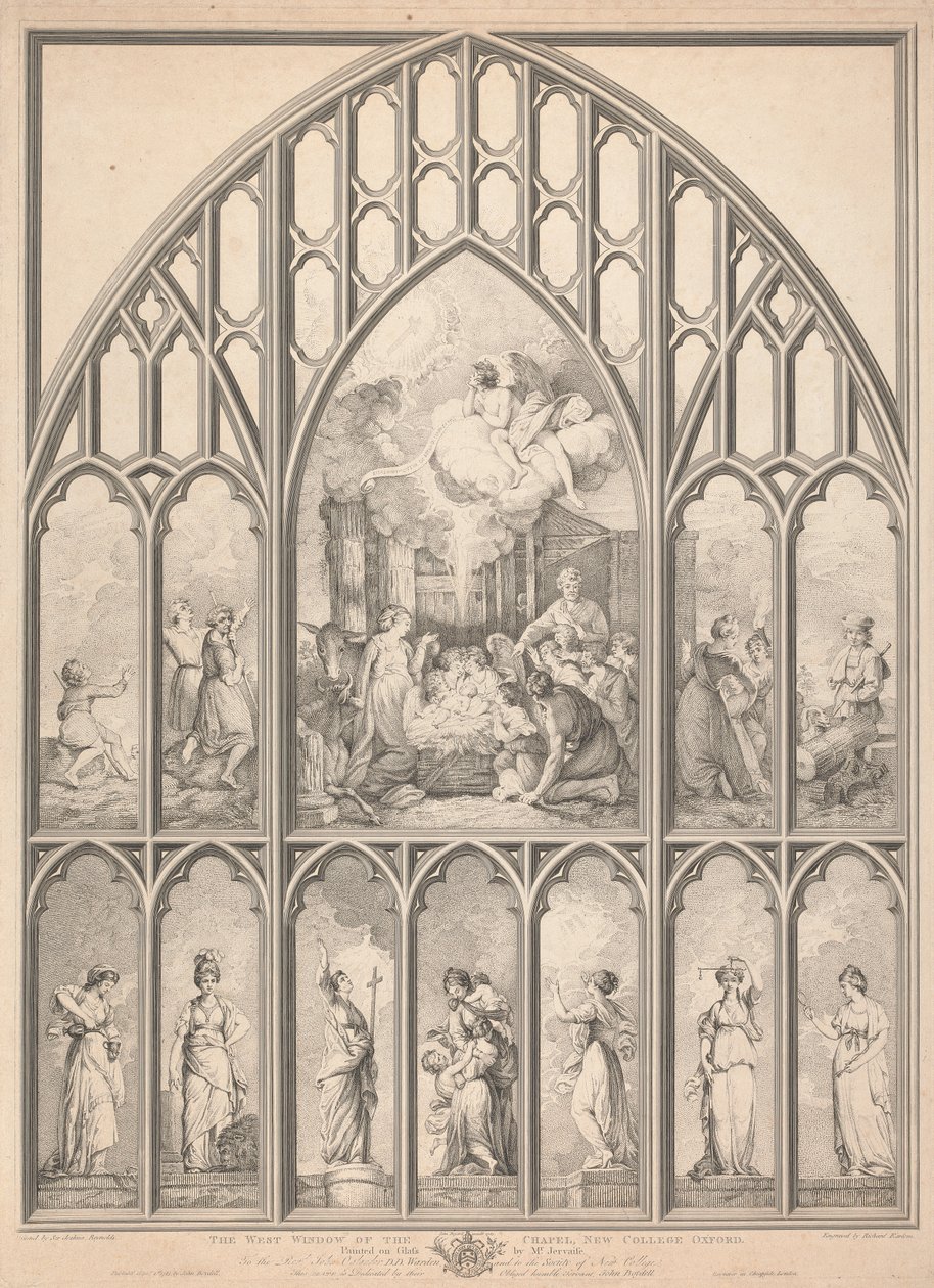 A Janela Oeste da Capela, New College Oxford: de Richard Earlom