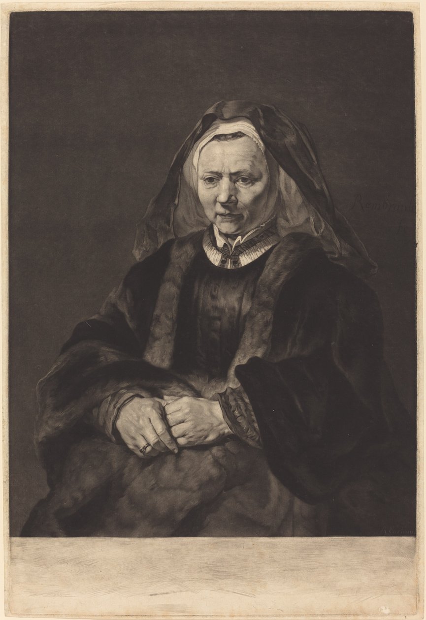 Esposa de Rembrandt de Richard Earlom after Rembrandt van Rijn